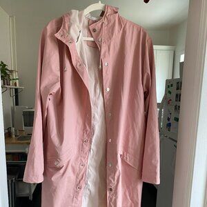 RAINS Light Pink Waterproof Rain Jacket Size XS/S